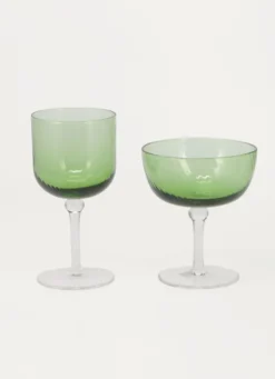 COUPE À CHAMPAGNE STRIÉ vert