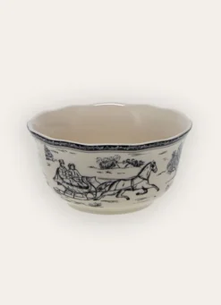 COUPELLE EN GRÈS MOTIF HIVERNAL SYLVAINE GRIS