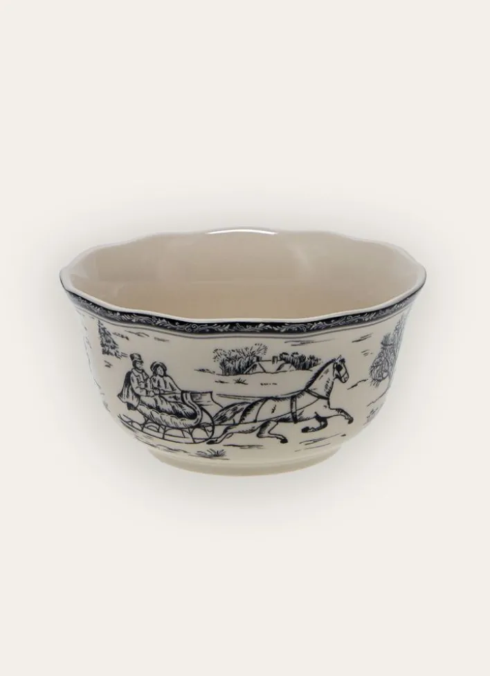 COUPELLE EN GRÈS MOTIF HIVERNAL SYLVAINE GRIS