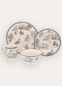 COUPELLE EN GRÈS MOTIF HIVERNAL SYLVAINE GRIS