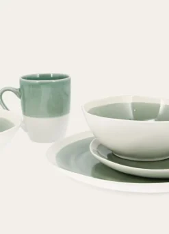 COUPELLE EN GRÈS RÉACTIF VERT DE GRIS