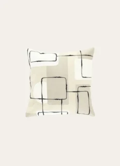 COUSSIN BRODERIESMOTIFS ABSTRAITS 45X45 BEIGE