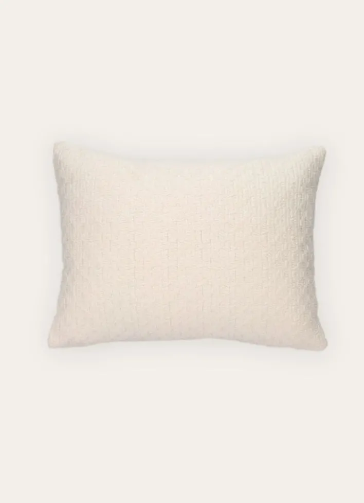 COUSSIN BRODÉ UNI THEO BLANC CASSE