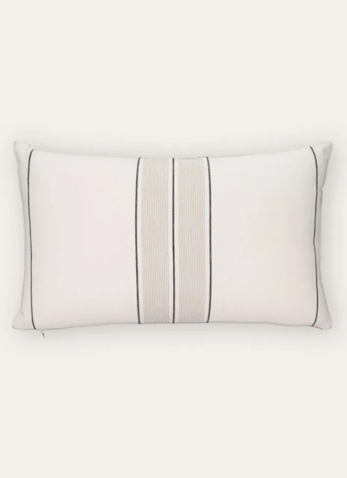 COUSSIN ÉCRU À RAYURES ECRU/BEIGE