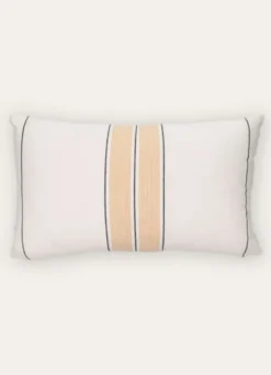 COUSSIN ÉCRU À RAYURES ECRU/JAUNE