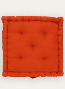 COUSSIN DE SOL EN COTON GRAND FORMAT TERRACOTTA