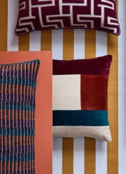 COUSSIN EN JACQUARD CHENILLE MULTICOLORE