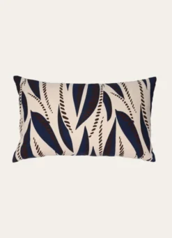 COUSSIN IMPRIMÉ FEUILLE CORALIE IVOIRE