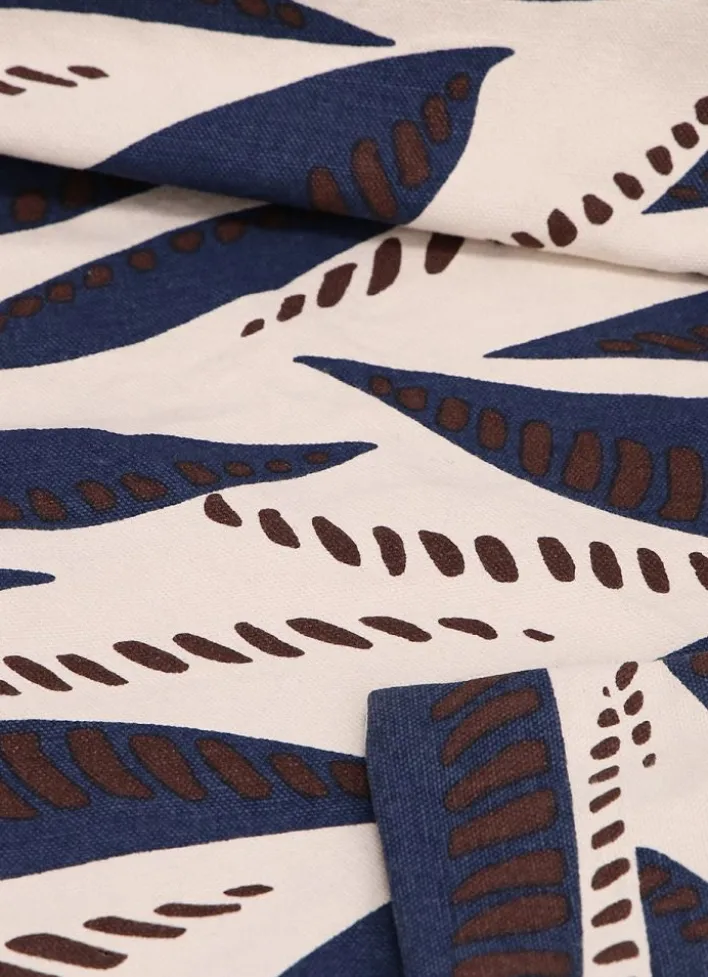 COUSSIN IMPRIMÉ FEUILLE CORALIE IVOIRE