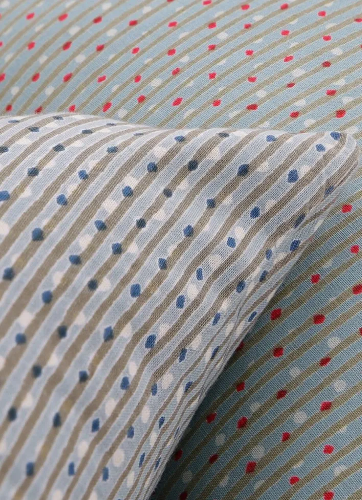 COUSSIN IMPRIMÉ MICRO MOTIFS POIS - RECTANGLE vert