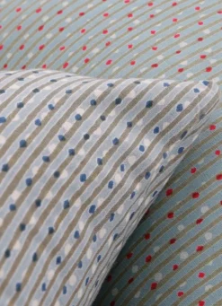COUSSIN IMPRIMÉ MICRO MOTIFS POIS - CARRÉ BLEU