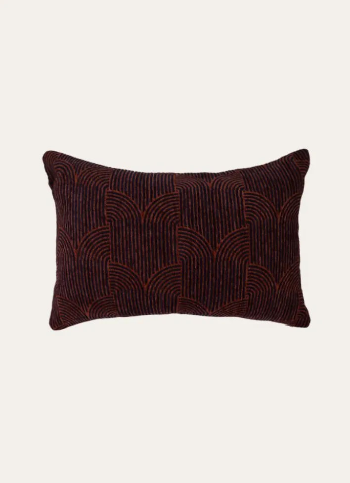 COUSSIN JACQUARD CHENILLE FONTAINE MARINE