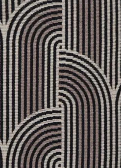 COUSSIN JACQUARD EN VELOURS CHENILLE NATUREL/NOIR