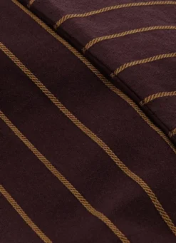 COUSSIN À RAYURES TISSÉES PRUNE