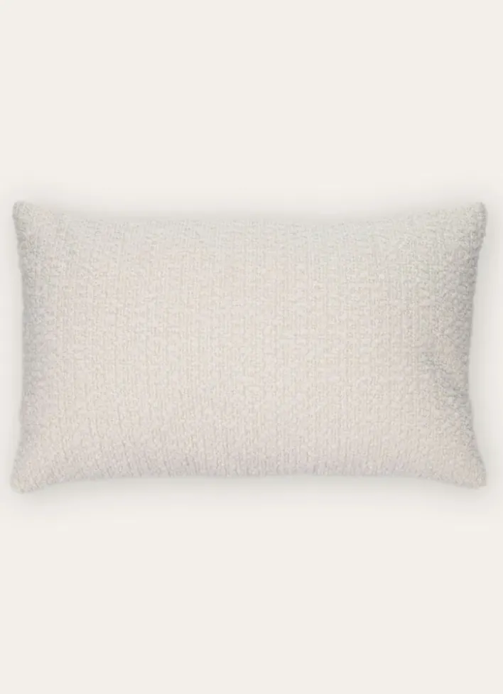COUSSIN RECTANGULAIRE EN TISSU BOUCLETTE BLANC