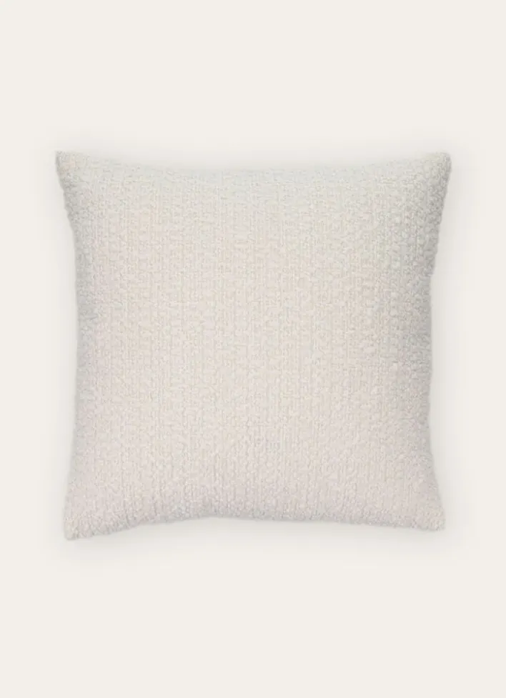 COUSSIN RECTANGULAIRE EN TISSU BOUCLETTE BLANC