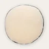 COUSSIN ROND EN VELOURS BLANC