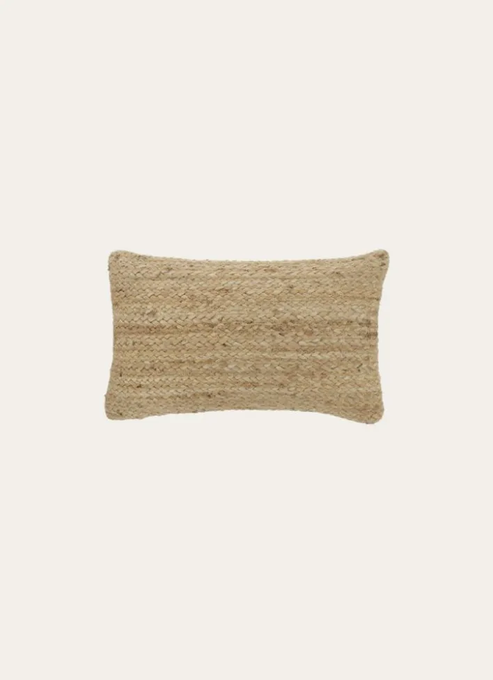 COUSSIN TRESSÉ EN JUTE ET COTON NATUREL