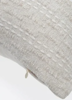 COUSSIN UNI AVEC PASSAGE FILS FANTAISIE ECRU