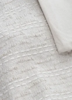 COUSSIN UNI AVEC PASSAGE FILS FANTAISIE ECRU