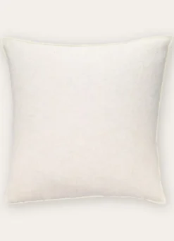 COUSSIN UNI COTON-LIN AVEC BOURDON CONTRASTÉ ÉCRU/BLANC CASSÉ