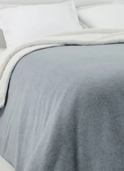 COUVERTURE DOUBLE FACE TRÈS CHAUDE - 540GR GRIS