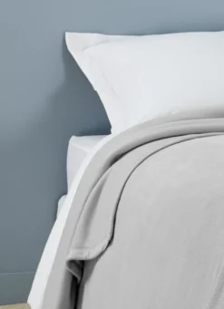 COUVERTURE DOUBLE FACE TRÈS CHAUDE GRIS ARGENT