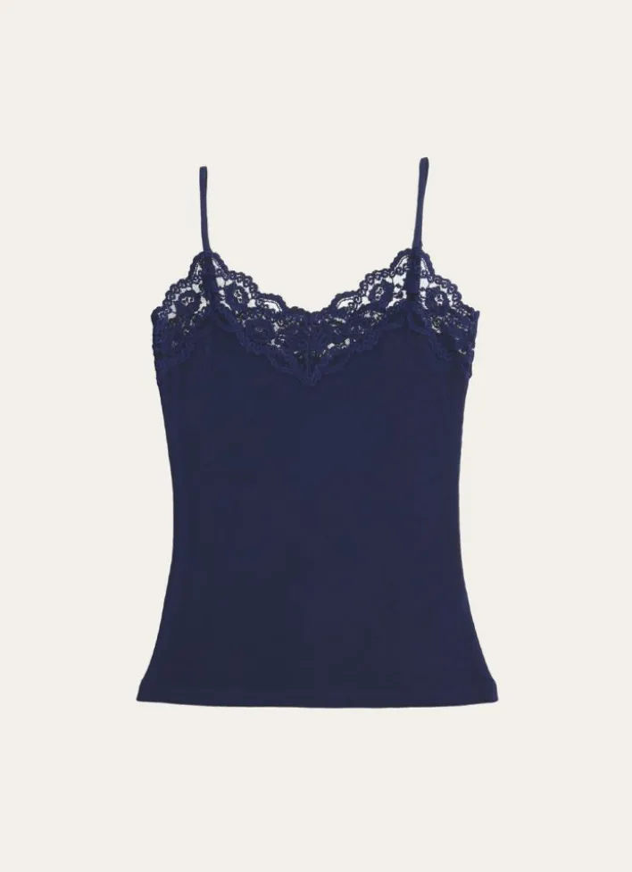 DÉBARDEUR DENTELLE NAVY