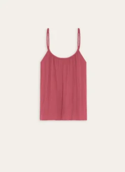 DEBARDEUR EN GAZE DE COTON FUSCHIA
