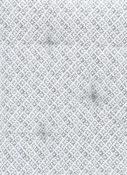 DESSUS DE CHAISE EN COTON IMPRIMÉ FLEURI GRIS