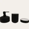 DISTRIBUTEUR DE SAVON EN GRÈS NOIR