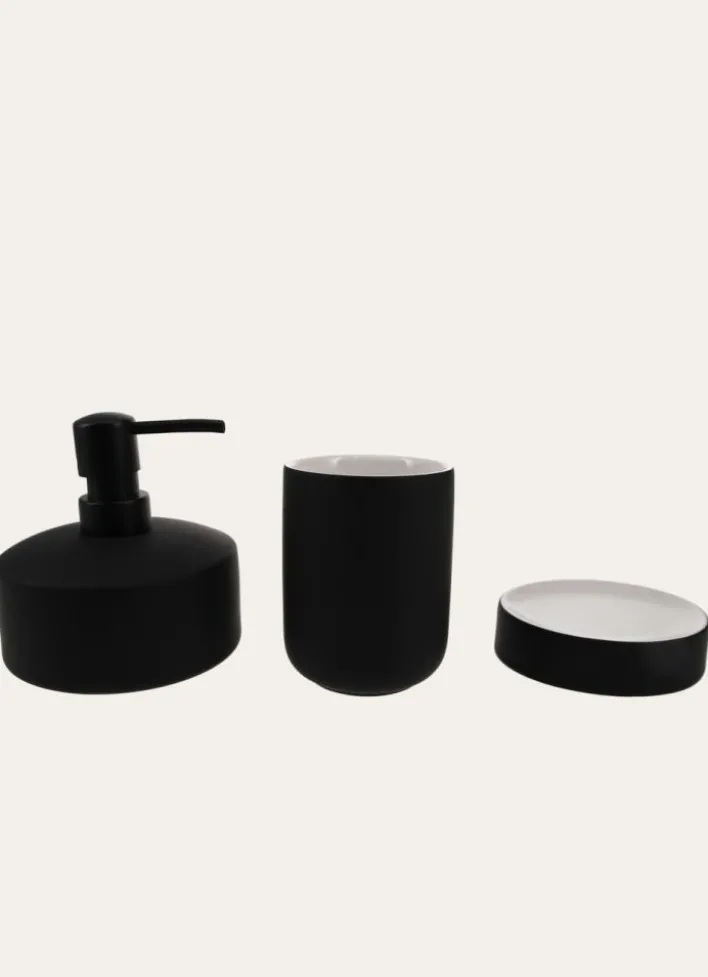 DISTRIBUTEUR DE SAVON EN GRÈS NOIR