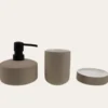 DISTRIBUTEUR DE SAVON EN GRÈS TAUPE