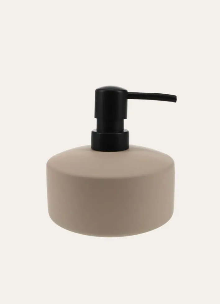 DISTRIBUTEUR DE SAVON EN GRÈS TAUPE