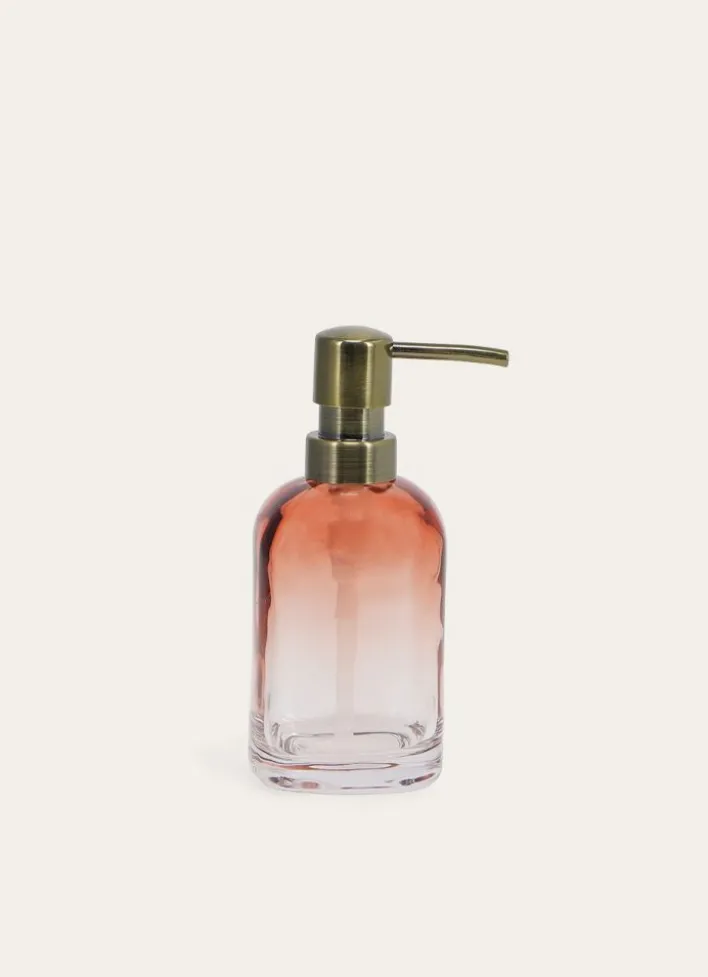 DISTRIBUTEUR DE SAVON EN VERRE DÉGRADÉ ORPHÉE ROSE/CORAIL