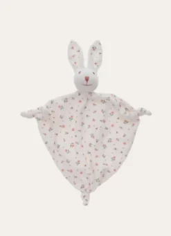 DOUDOU LAPIN IMPRIMÉ FLEURS ECRU