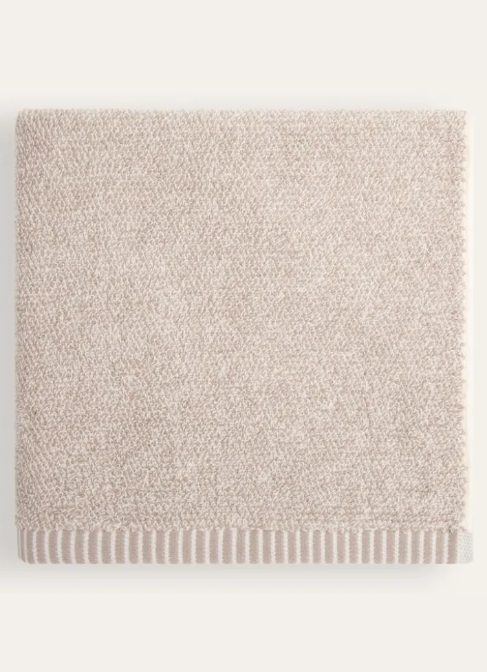 DRAP DE BAIN CHINÉ BEIGE