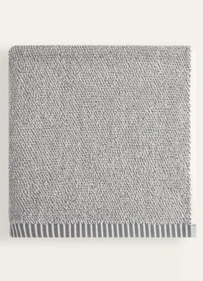 DRAP DE BAIN CHINÉ GRIS