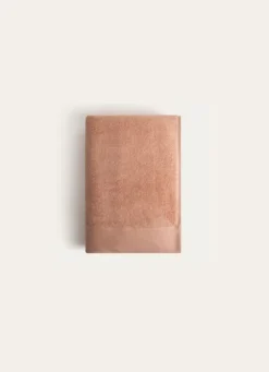 DRAP DE BAIN COTON MOELLEUX ZÉRO TORSION BEIGE ROSE
