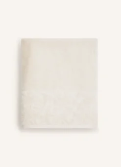 DRAP DE BAIN EN COTON LITEAU CISELÉ BEIGE