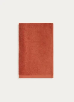 DRAP DE BAIN EN COTON UNI BASIL TERRACOTTA