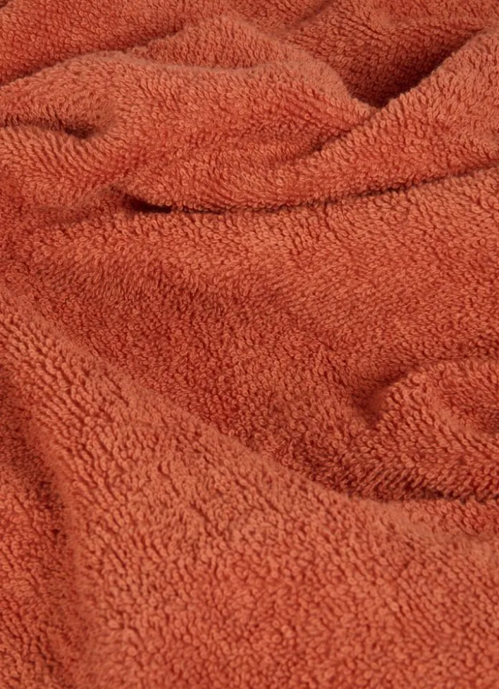 DRAP DE BAIN EN COTON UNI BASIL TERRACOTTA