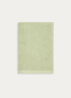 DRAP DE BAIN EN COTON UNI BASIL VERT