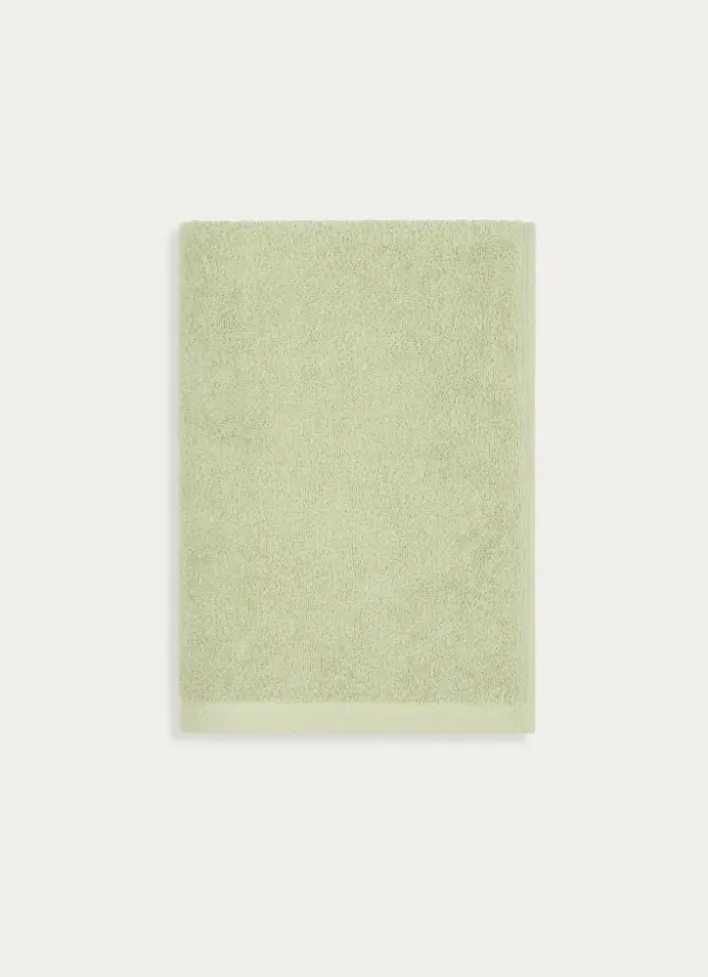 DRAP DE BAIN EN COTON UNI BASIL VERT