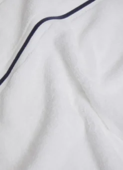 DRAP DE BAIN FINITION BOURDON OPÉRA BLANC/MARINE