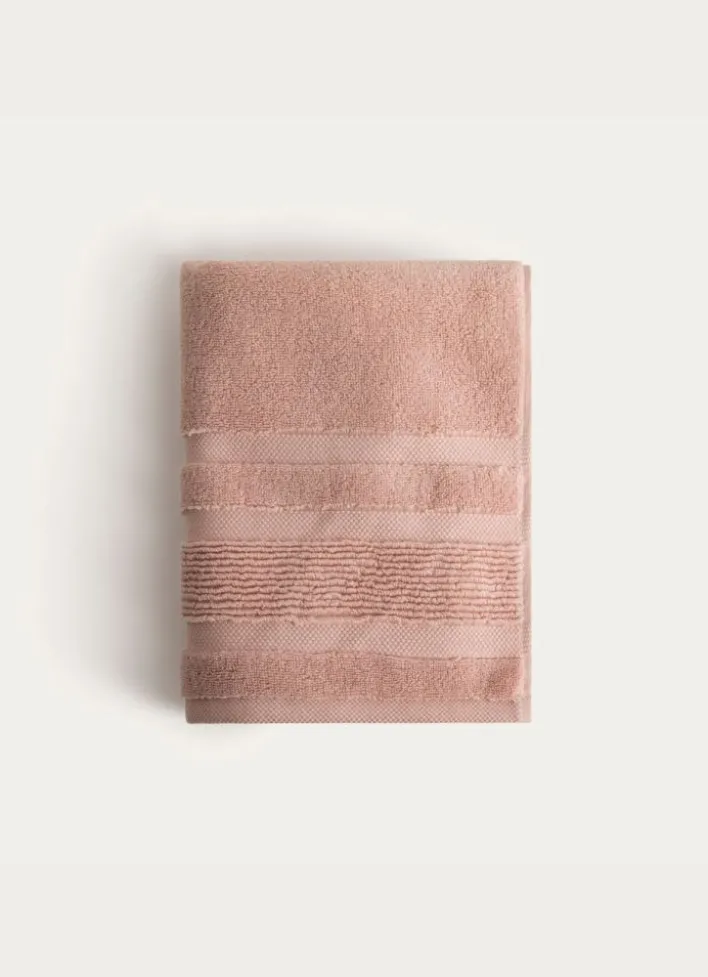 DRAP DE BAIN MOELLEUX LITEAU RAFFINÉ ROSE