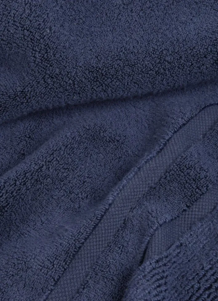 DRAP DE BAIN MOELLEUX LITEAU RAFFINÉ MARINE