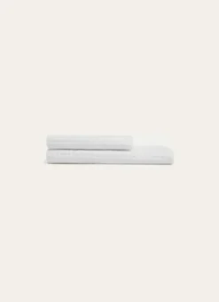 DRAP DE BAIN NID D'ABEILLE BLANC