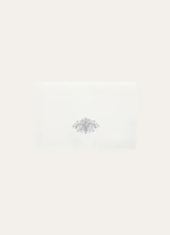 DRAP DE BAIN VELOURS EN COTON BRODERIE 500GR BLANC
