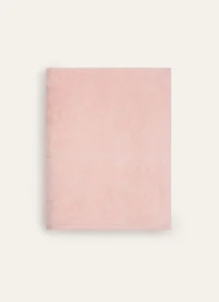 DRAP DE BAIN VELOURS EN COTON BRODERIE 500GR ROSE